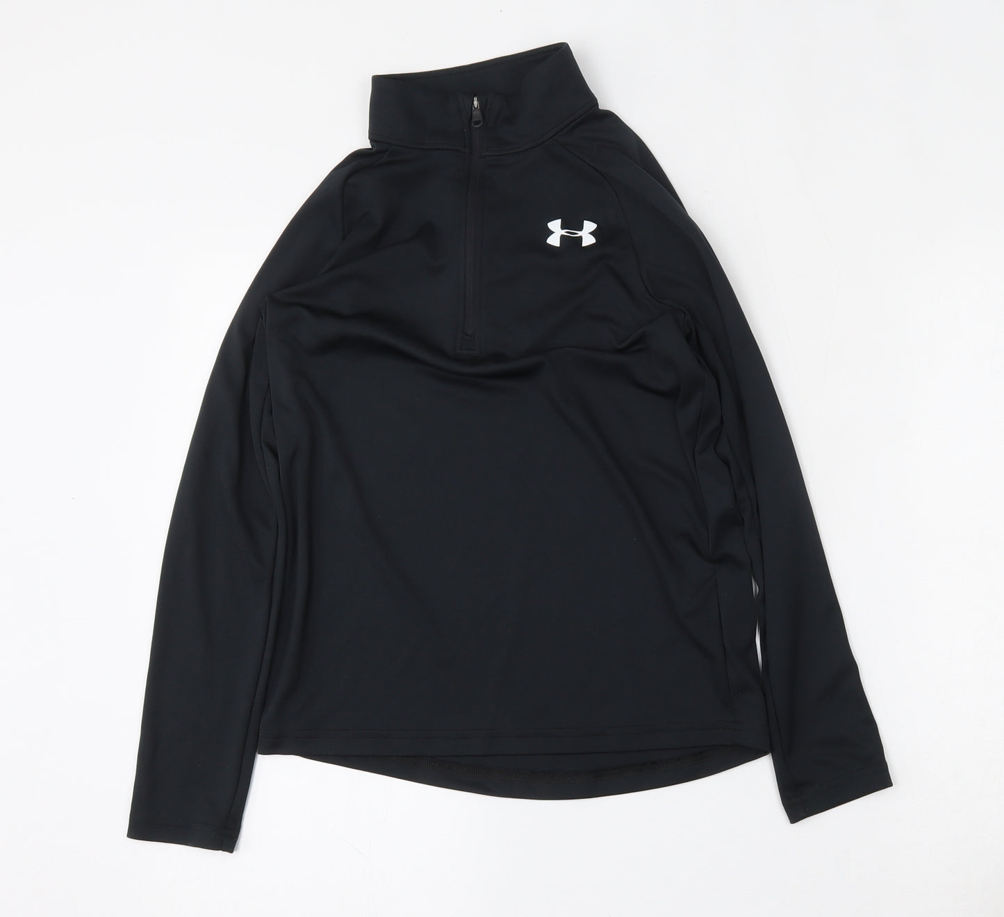 Under armour Womens Black  Polyester Pullover Sweatshirt Size M  Zip