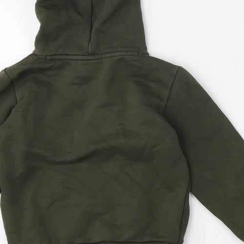 PUMA Boys Green  Cotton Pullover Hoodie Size 4-5 Years