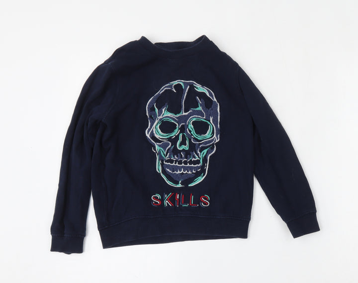 NEXT Boys Blue Cotton Pullover Sweatshirt Size 6 Years