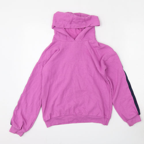 TU Girls Pink  Cotton Pullover Hoodie Size 11 Years
