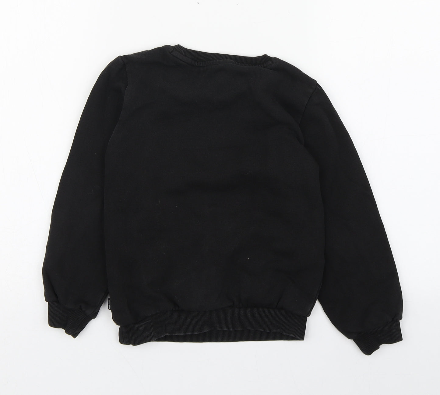 PUMA Boys Black  Cotton Pullover Sweatshirt Size 5-6 Years  Pullover