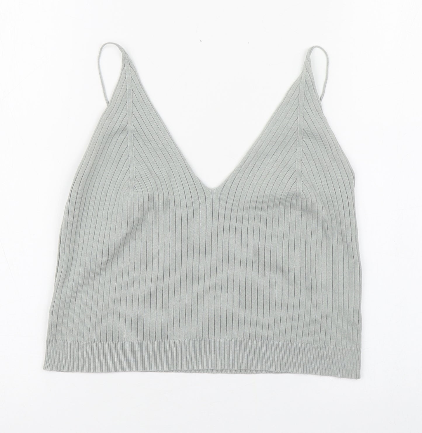 Shien  Womens Green  Acrylic Camisole Tank Size M V-Neck