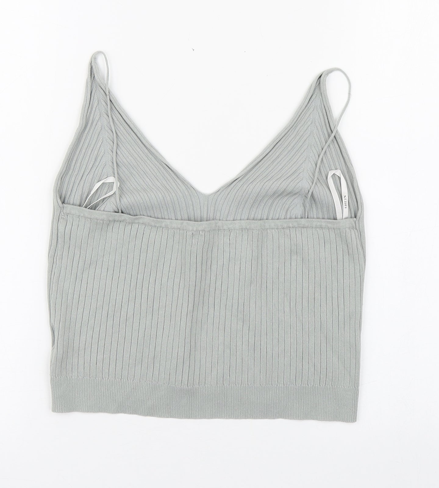 Shien  Womens Green  Acrylic Camisole Tank Size M V-Neck