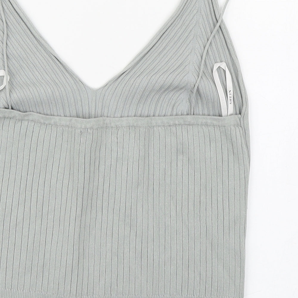 Shien  Womens Green  Acrylic Camisole Tank Size M V-Neck