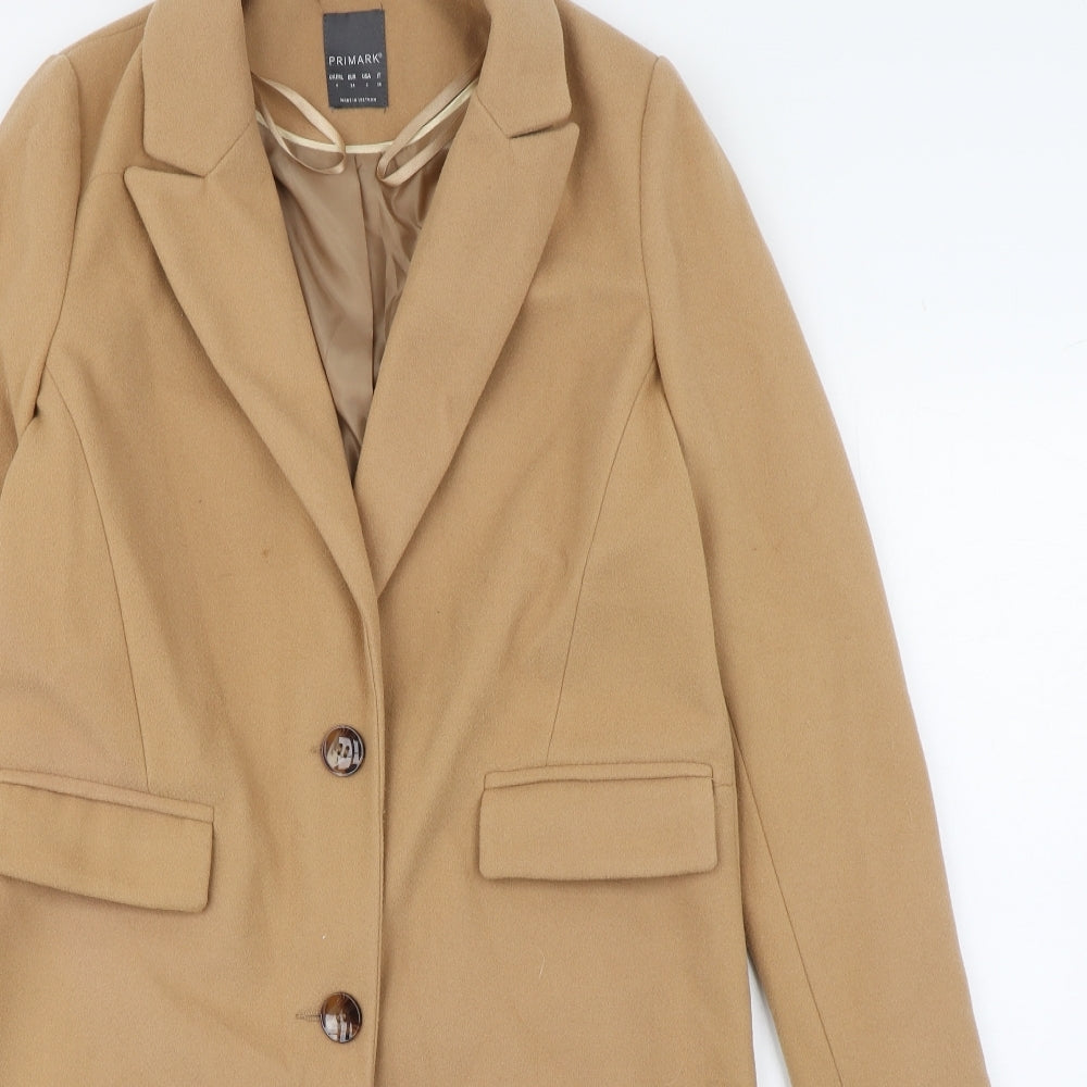 Primark Womens Brown   Overcoat Coat Size 6  Button