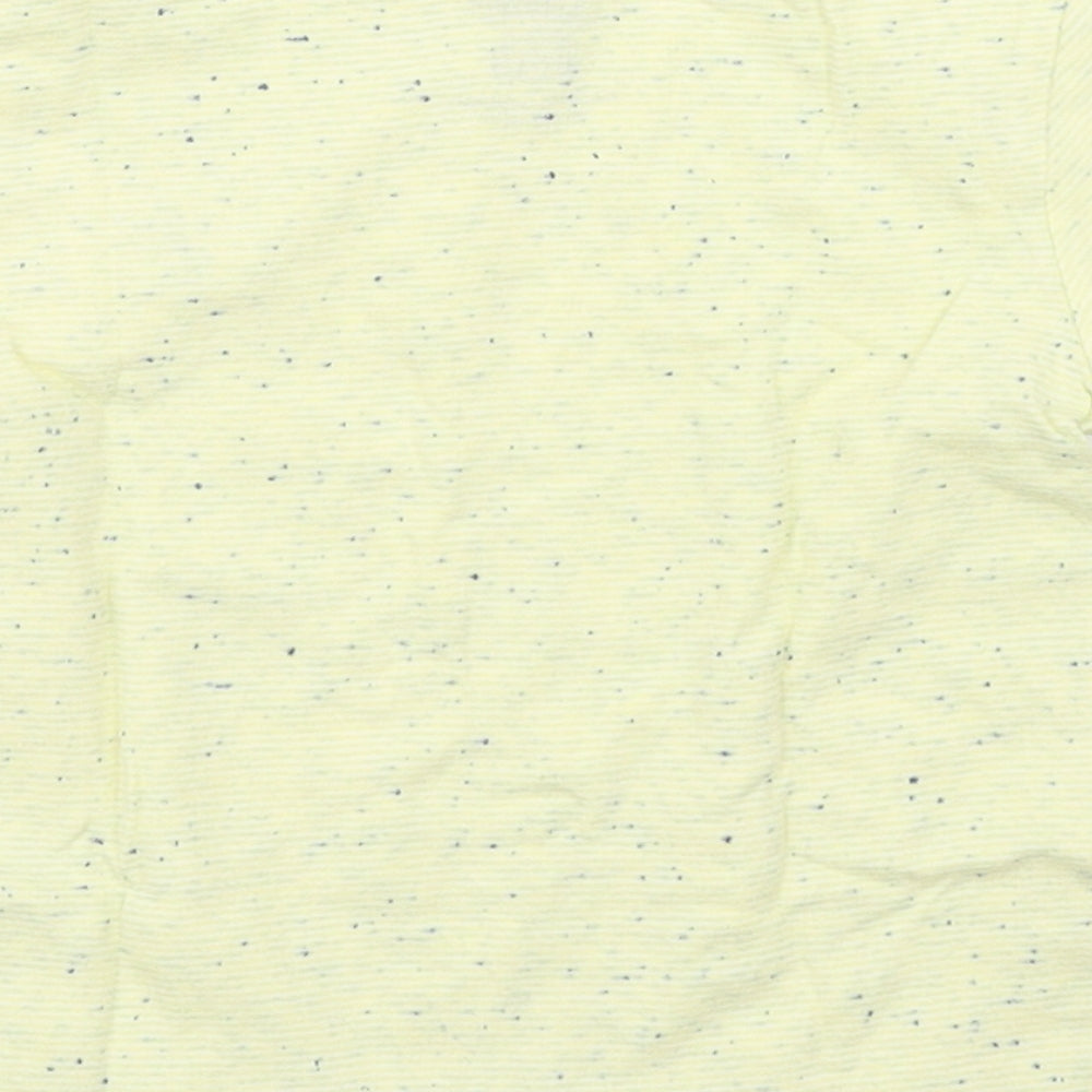 F&F Boys Yellow  Cotton Basic T-Shirt Size 12-18 Months Round Neck Pullover