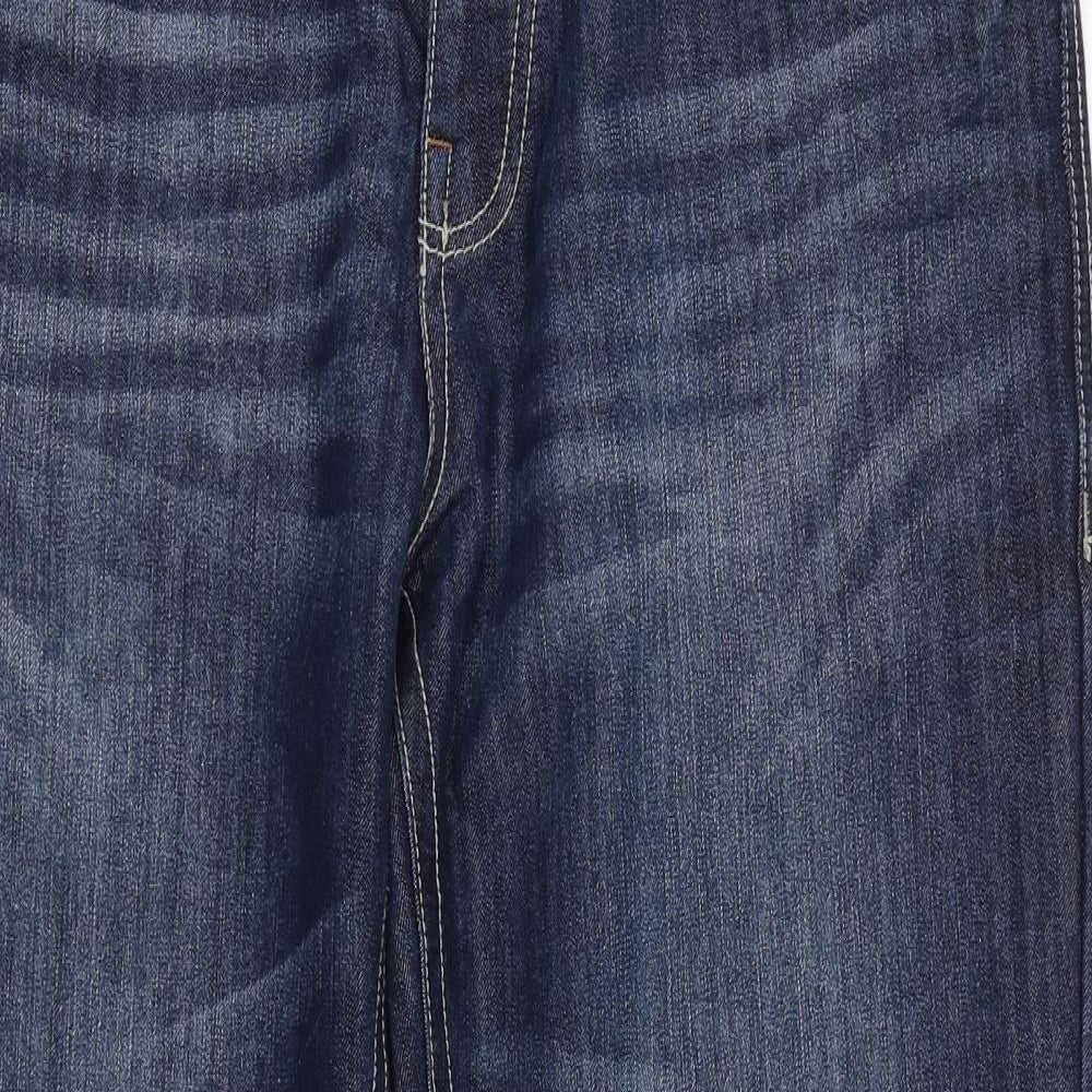Crosshatch Mens Blue  Cotton Straight Jeans Size 36 in L32 in Regular Zip