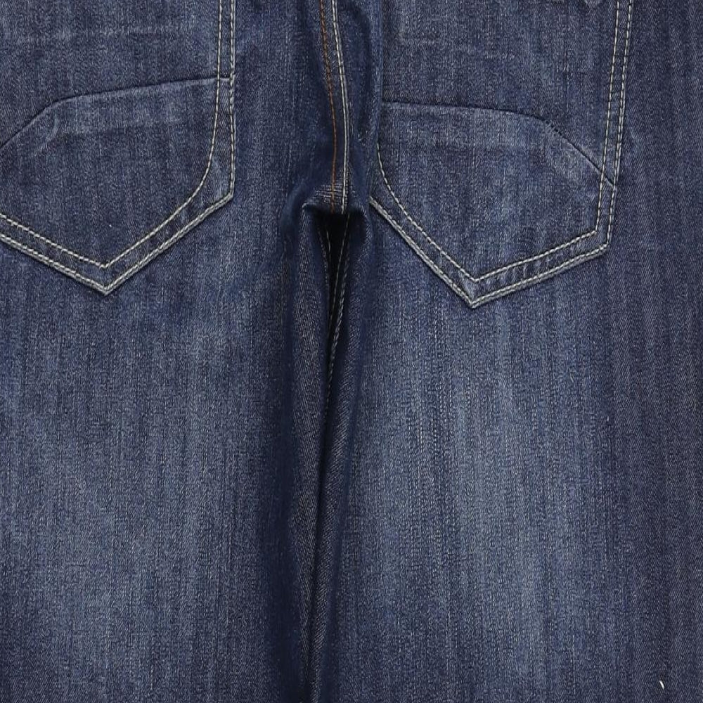 Crosshatch Mens Blue  Cotton Straight Jeans Size 36 in L32 in Regular Zip