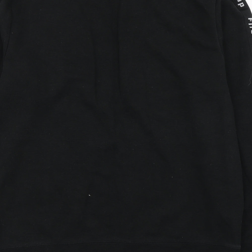 Firetrap Mens Black  Cotton Pullover Sweatshirt Size L