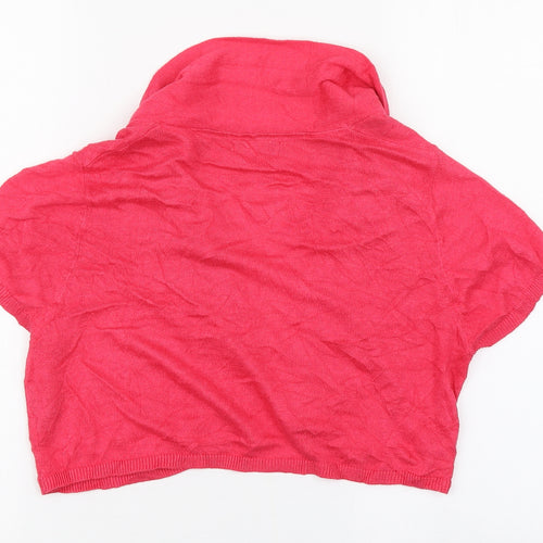 Per Una Womens Pink V-Neck  Viscose Cardigan Jumper Size 16