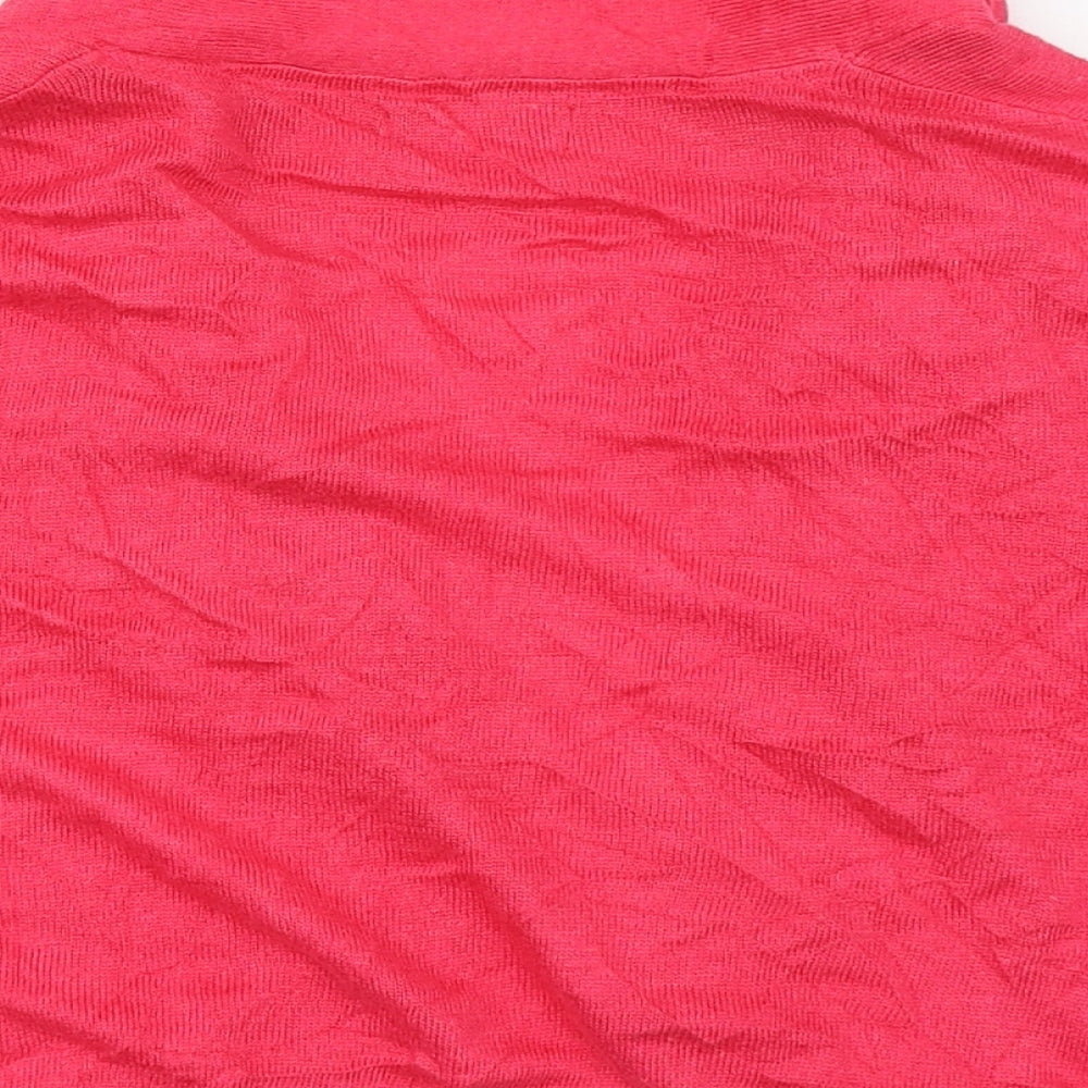 Per Una Womens Pink V-Neck  Viscose Cardigan Jumper Size 16