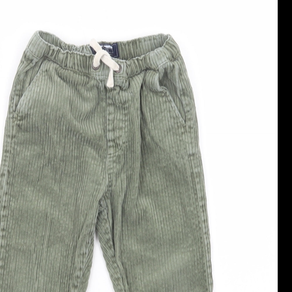 NEXT Boys Green  Cotton Jogger Trousers Size 3-4 Years  Regular Drawstring