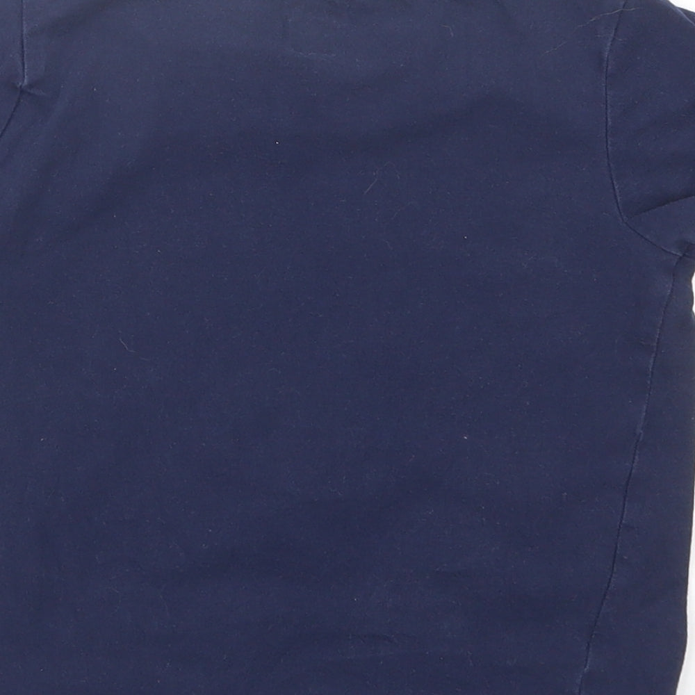 F&F Boys Blue  Cotton Pullover T-Shirt Size 3-4 Years Crew Neck Pullover - Vehicles