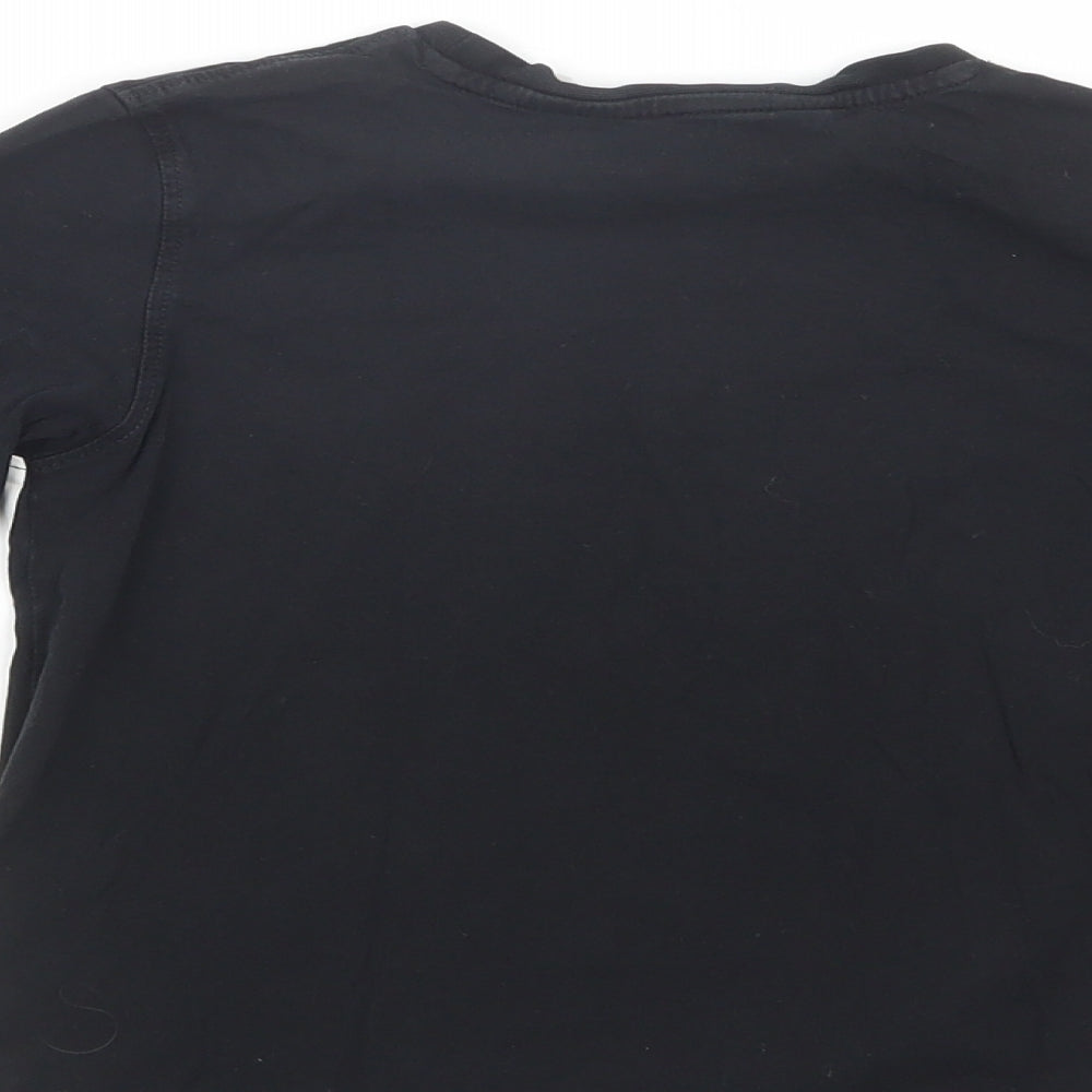 H&M Boys Black  Cotton Pullover T-Shirt Size 5-6 Years Crew Neck Pullover - Batman