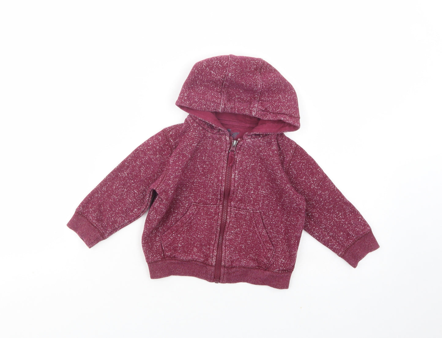 Matalan Baby Purple  Cotton Full Zip Jumper Size 18-24 Months  Zip