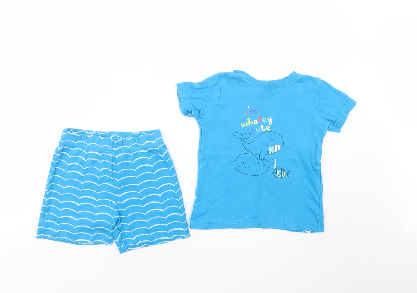 George Baby Blue Striped Cotton  Pyjama Set Size 18-24 Months  Pullover - Whaley Cute