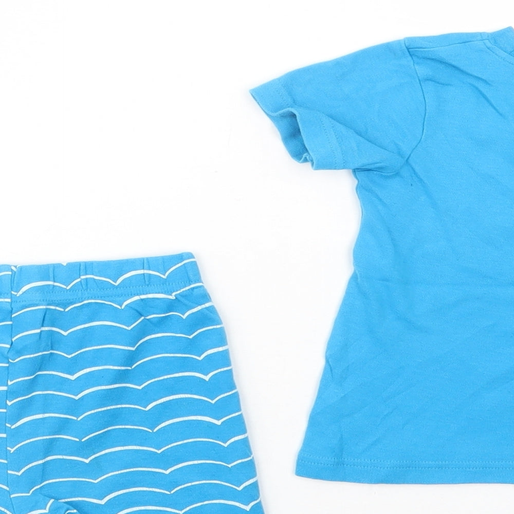 George Baby Blue Striped Cotton  Pyjama Set Size 18-24 Months  Pullover - Whaley Cute