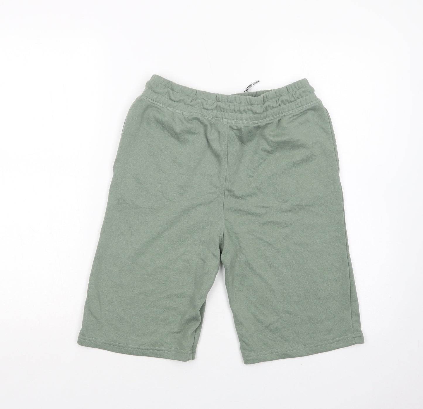 Urban Outlaws Boys Green  Cotton Sweat Shorts Size 13-14 Years  Regular Drawstring