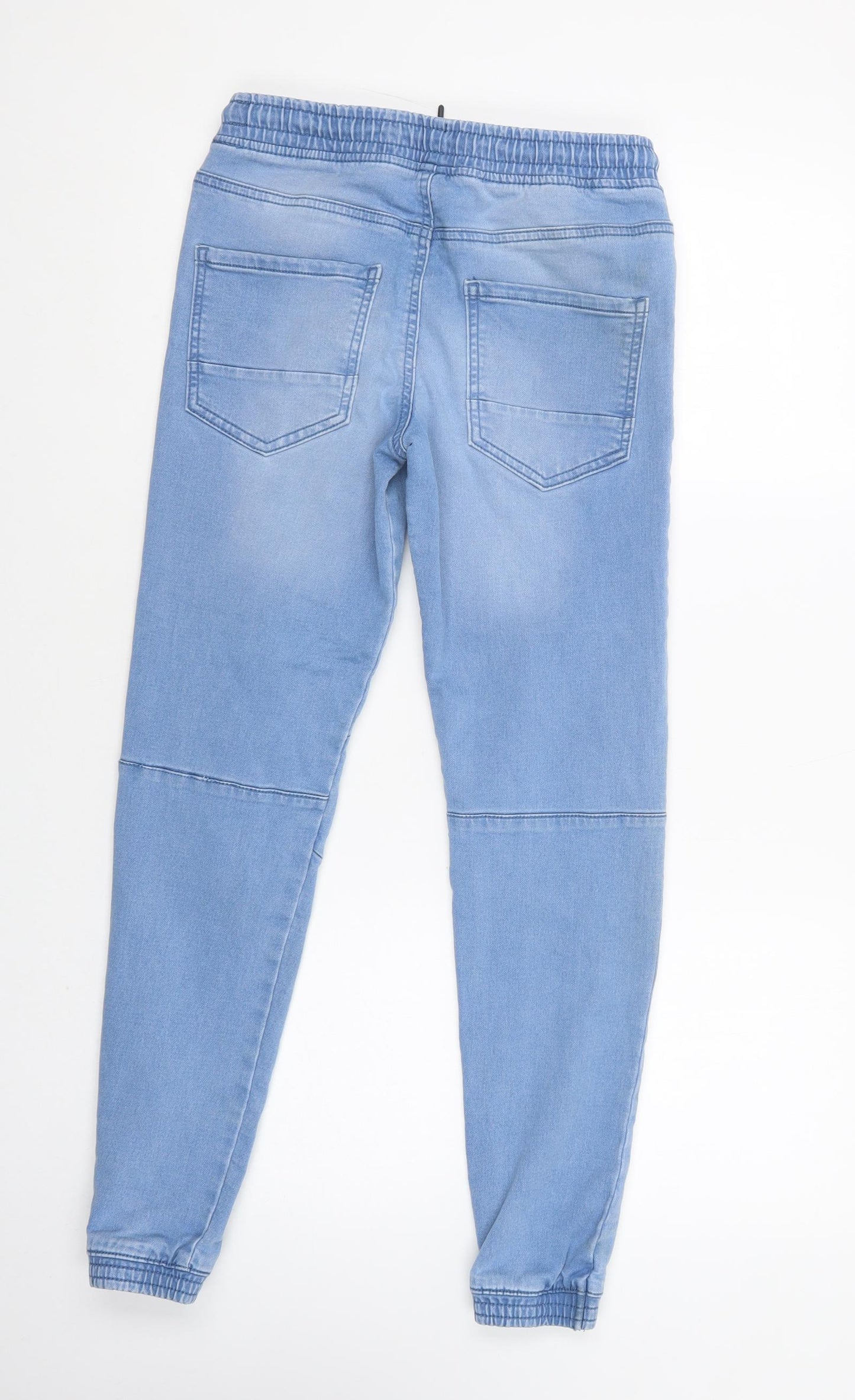 Denim Co. Boys Blue  Cotton Tapered Jeans Size 12-13 Years  Regular Drawstring