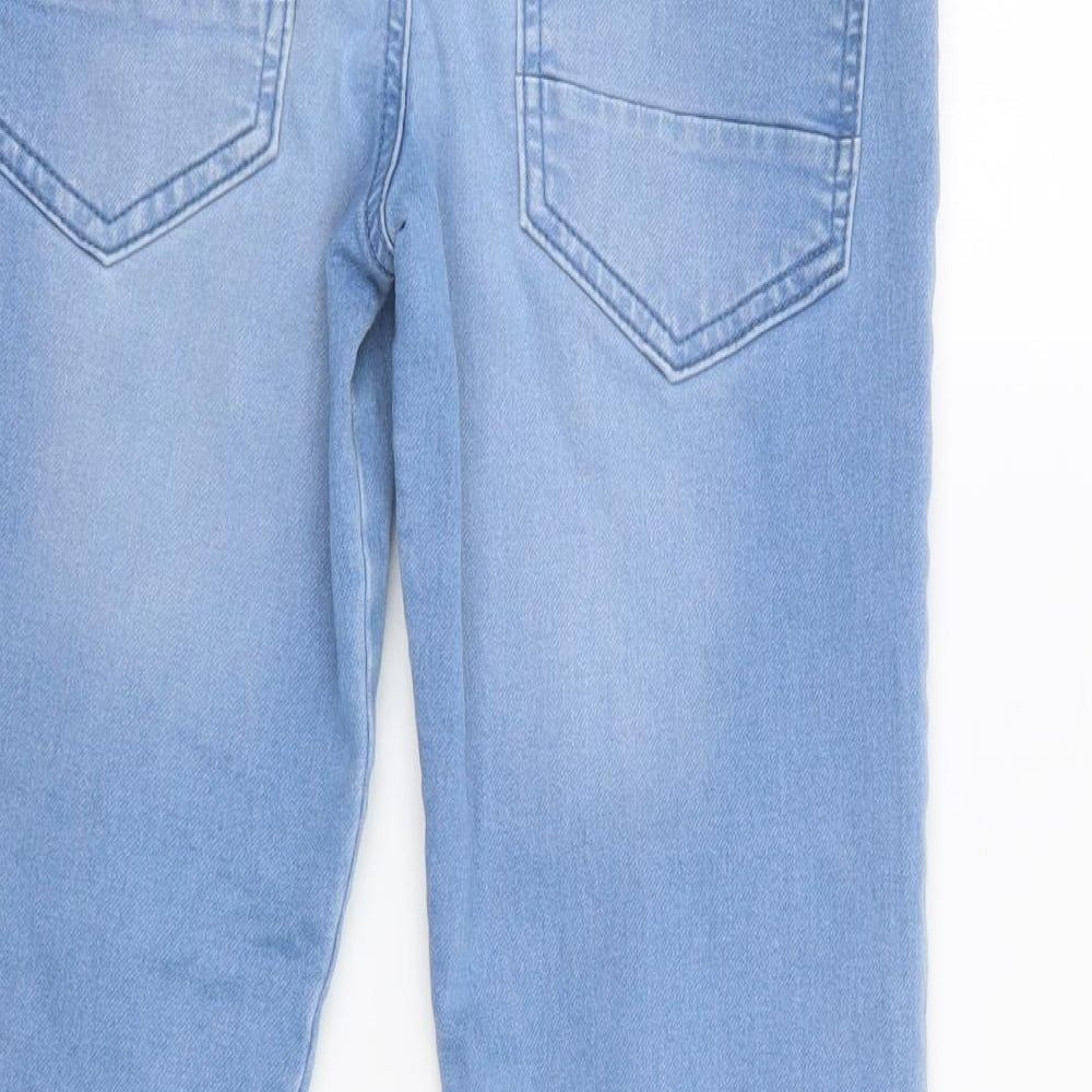 Denim Co. Boys Blue  Cotton Tapered Jeans Size 12-13 Years  Regular Drawstring