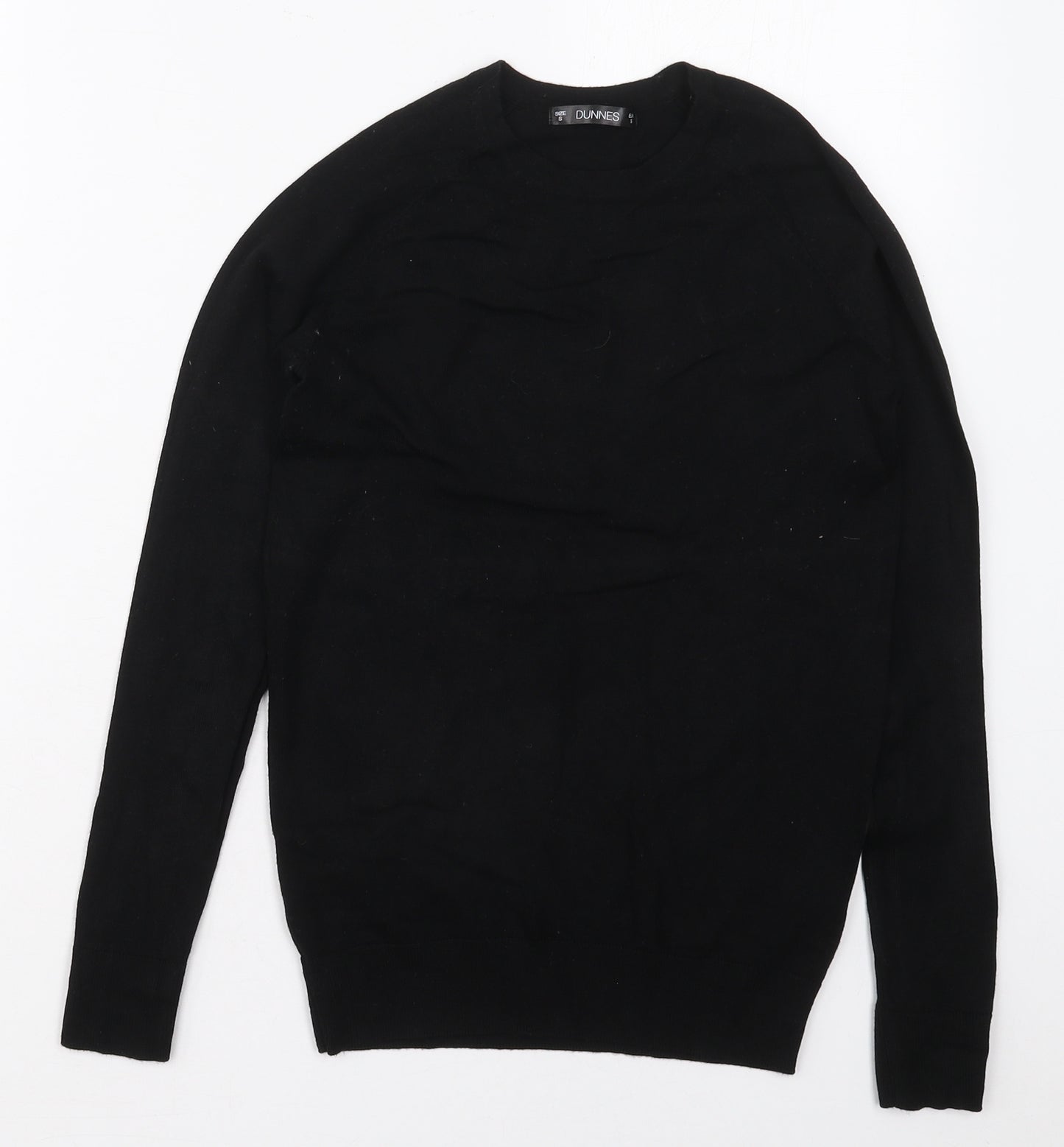 Dunnes Womens Black Crew Neck  Viscose Pullover Jumper Size S