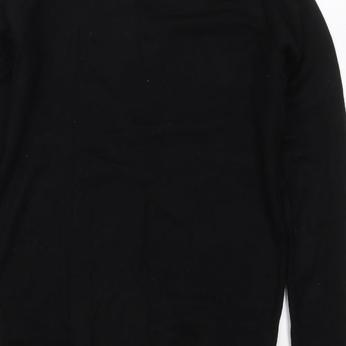 Dunnes Womens Black Crew Neck  Viscose Pullover Jumper Size S