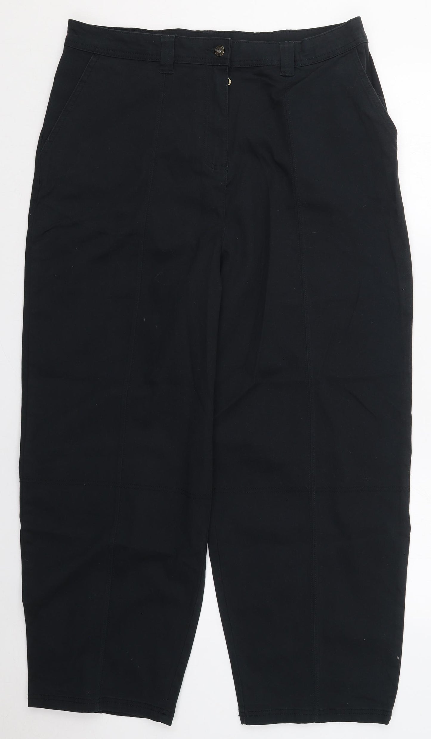SoulCal&Co Womens Black  Cotton Trousers  Size 18 L28 in Regular Button