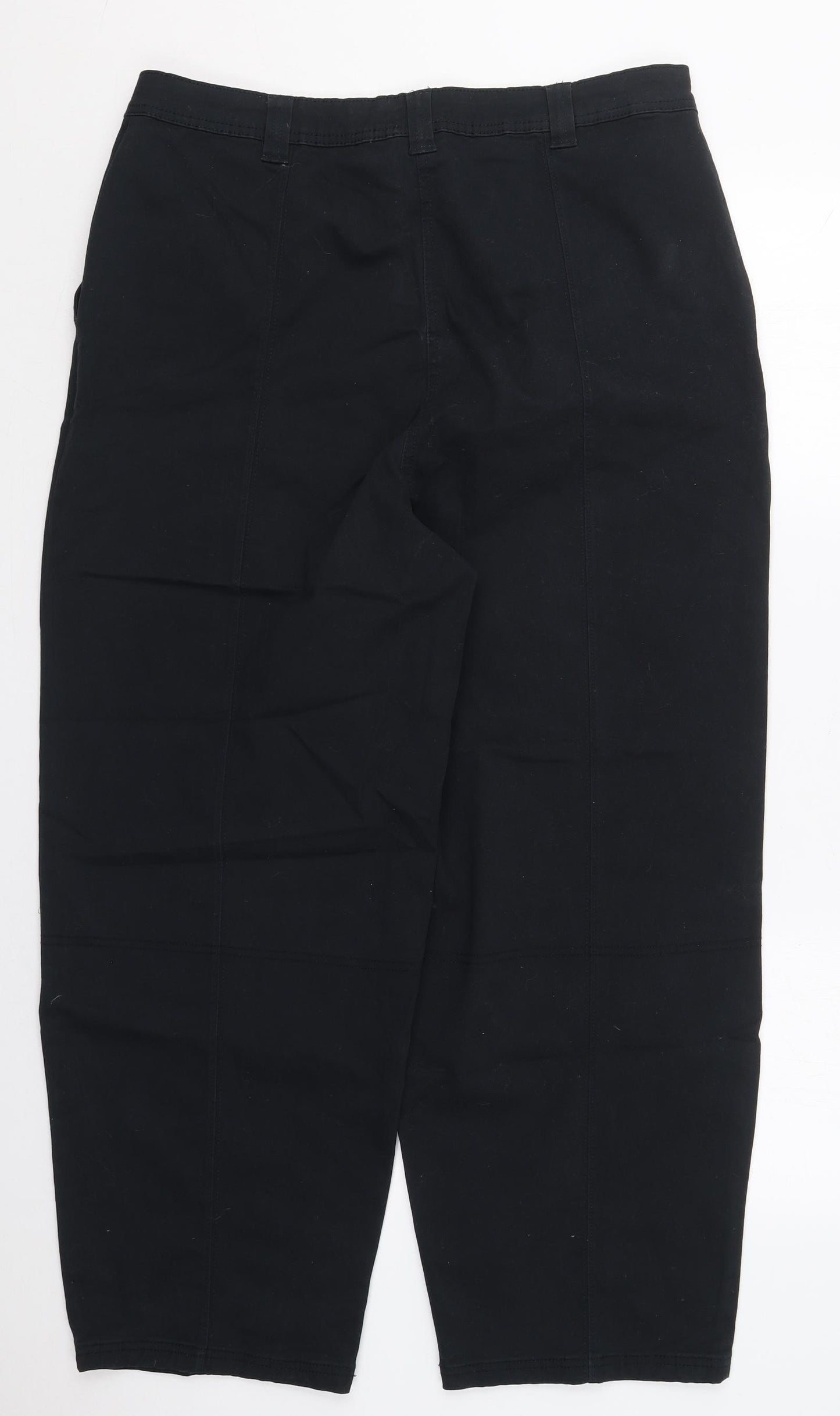 SoulCal&Co Womens Black  Cotton Trousers  Size 18 L28 in Regular Button