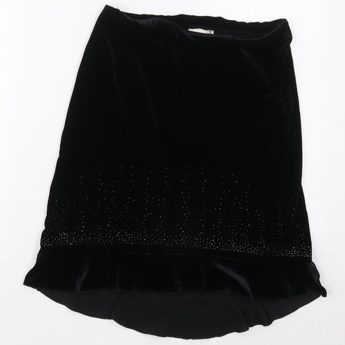 IDX Girls Black  Polyester A-Line Skirt Size 12 Years  Regular