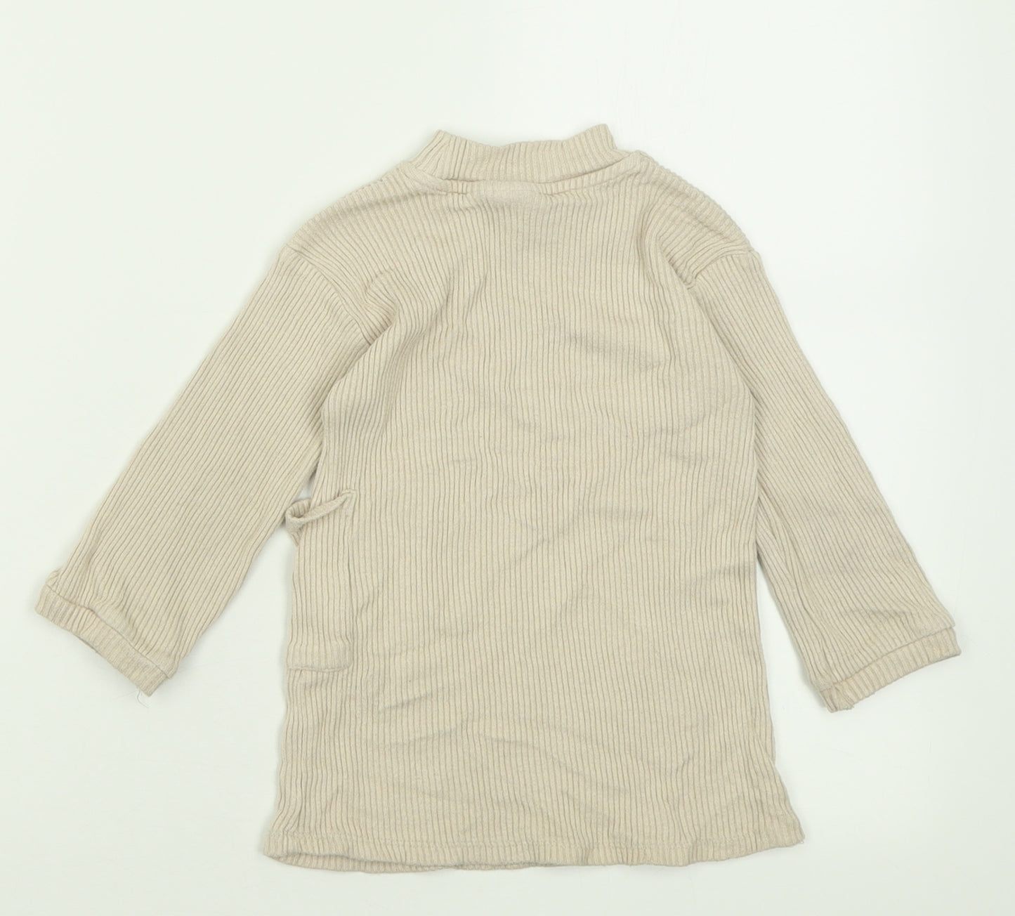 Zara Girls Beige Crew Neck  Viscose Pullover Jumper Size 2-3 Years  Pullover