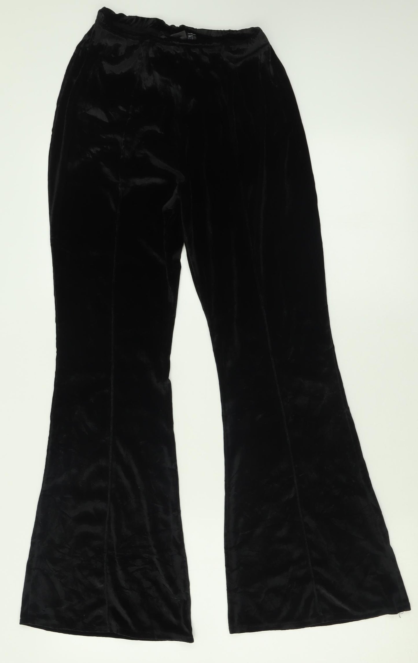 Missguided Womens Black  Polyester Trousers  Size 10 L28 in Regular