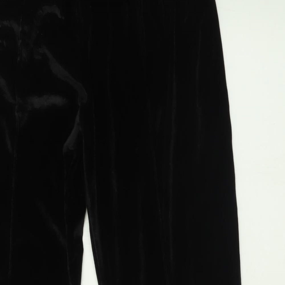 Missguided Womens Black  Polyester Trousers  Size 10 L28 in Regular
