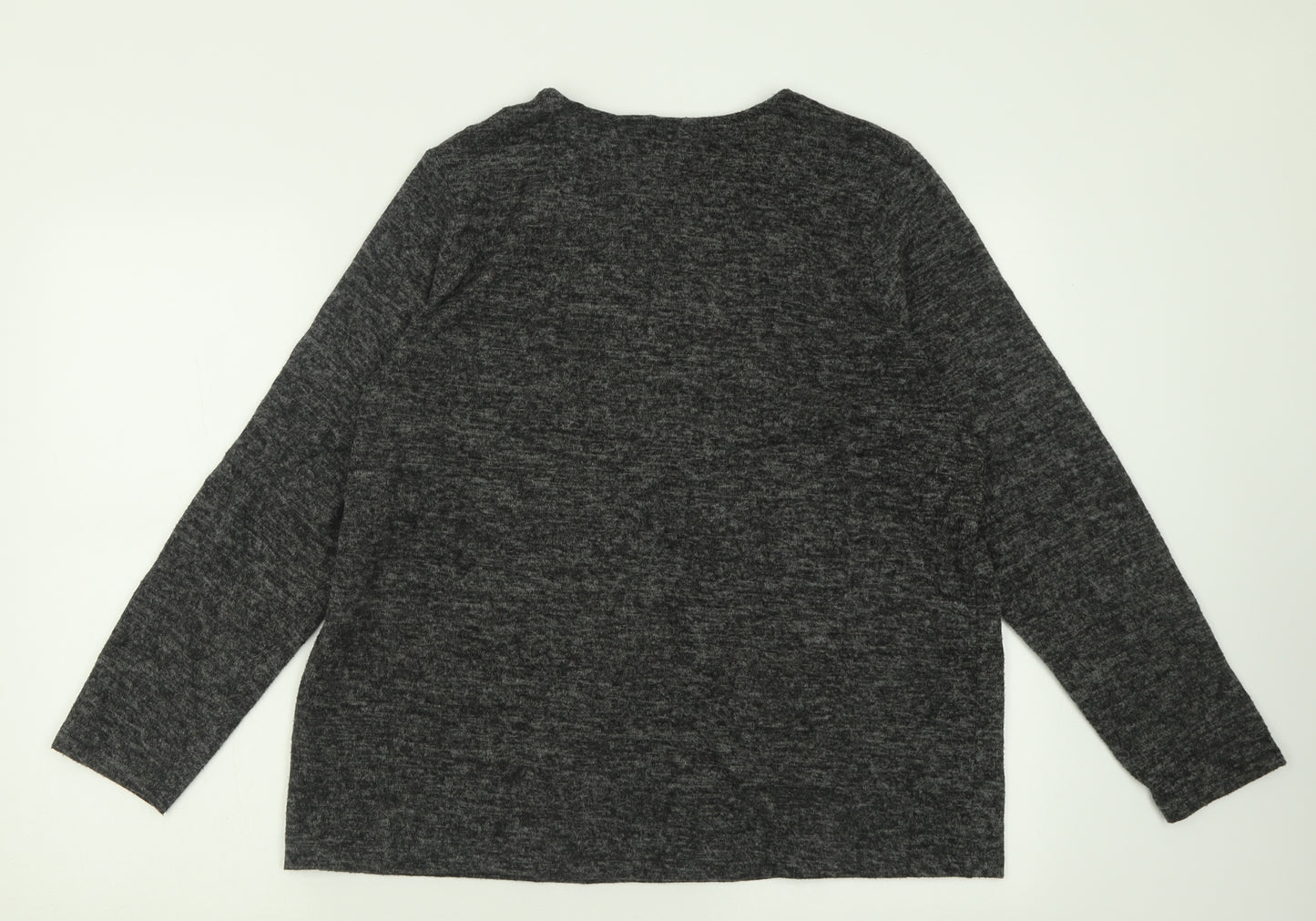 TU Womens Grey Crew Neck  Polyester Pullover Jumper Size 16