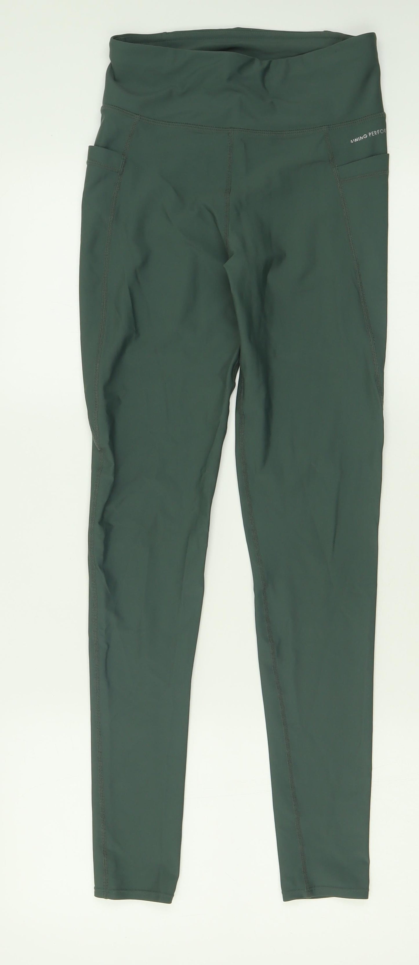 Anko Womens Green  Nylon Capri Leggings Size 8 L27 in Regular Pullover