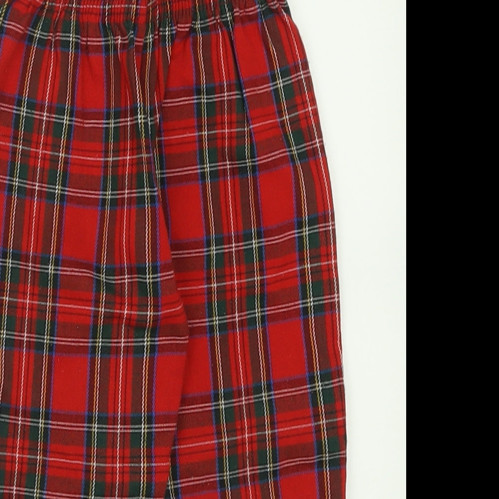 st benard Baby Red Check Viscose Capri Trousers Size 24 Months  Pullover