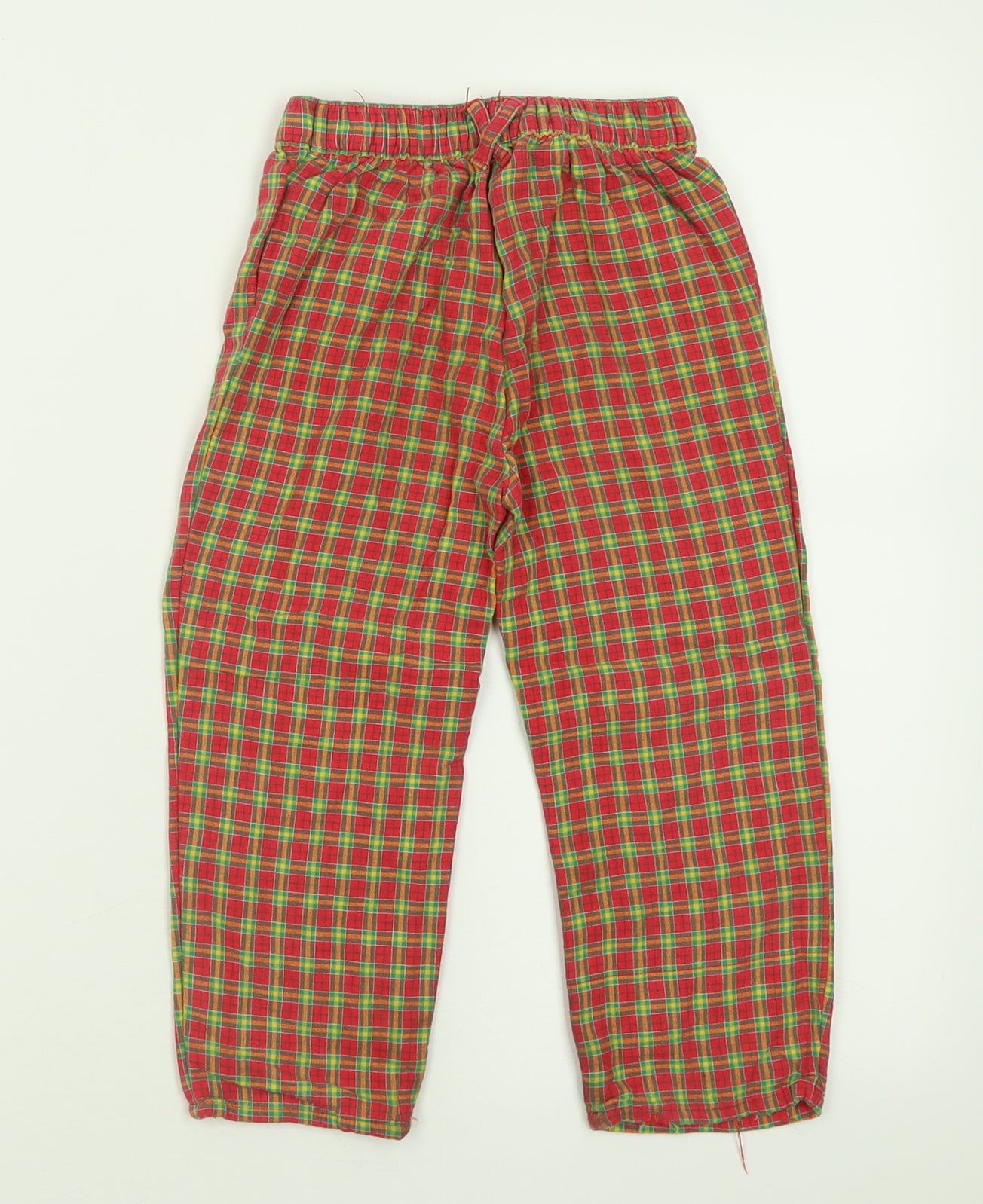 ST BENARD Boys Red Plaid Cotton Capri Trousers Size 24 Months  Pullover