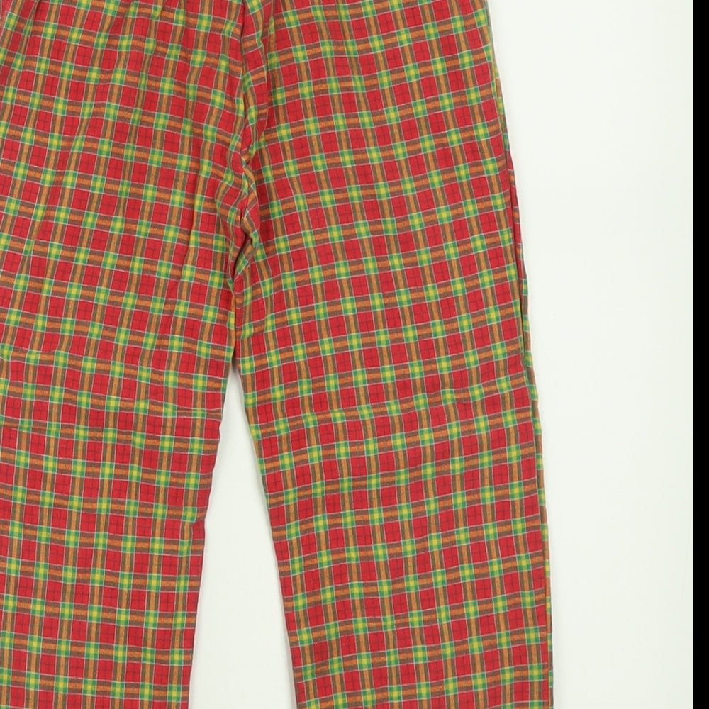 ST BENARD Boys Red Plaid Cotton Capri Trousers Size 24 Months  Pullover