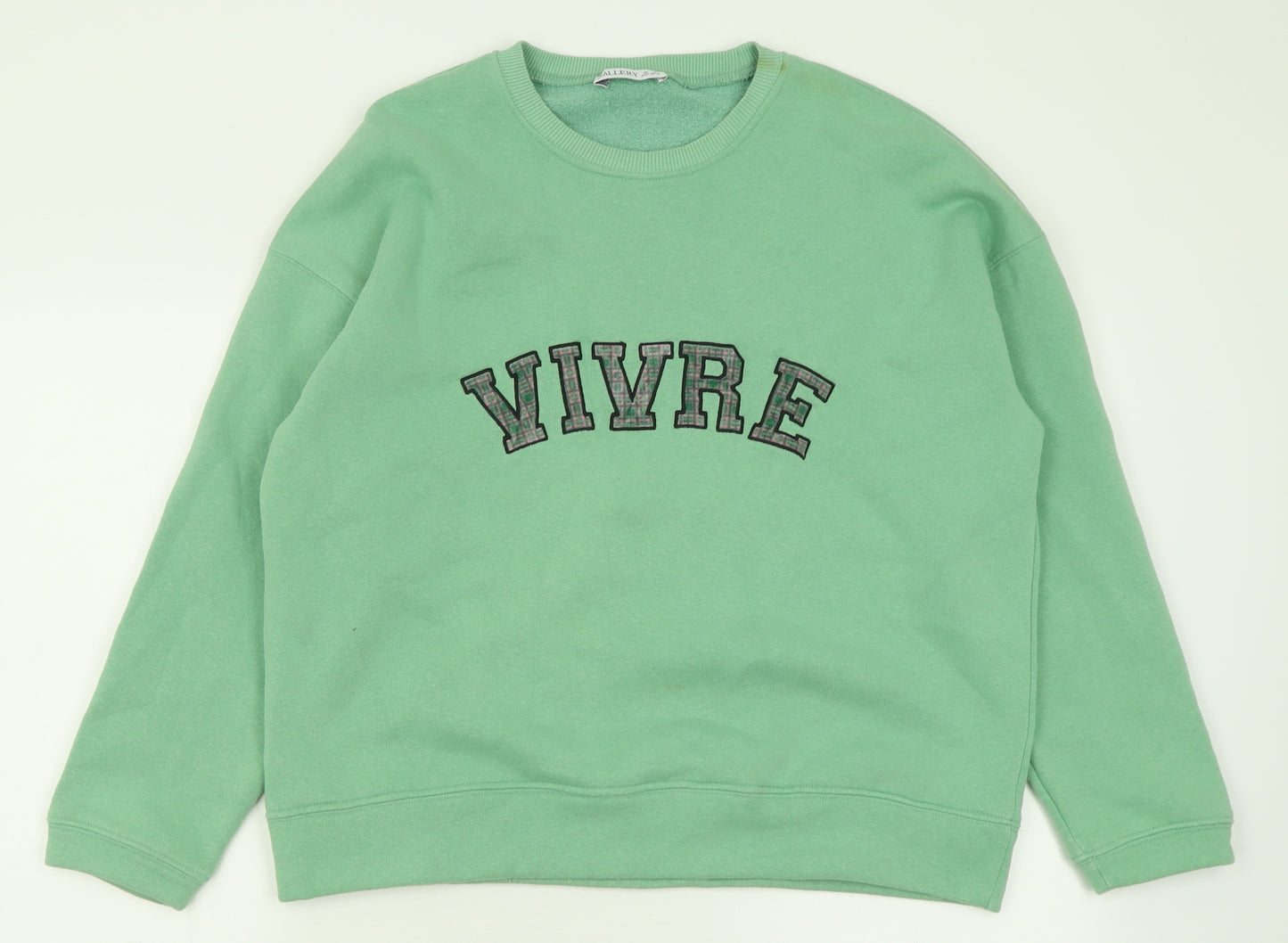 Gallery Womens Green  Polyester Pullover Sweatshirt Size S  Pullover