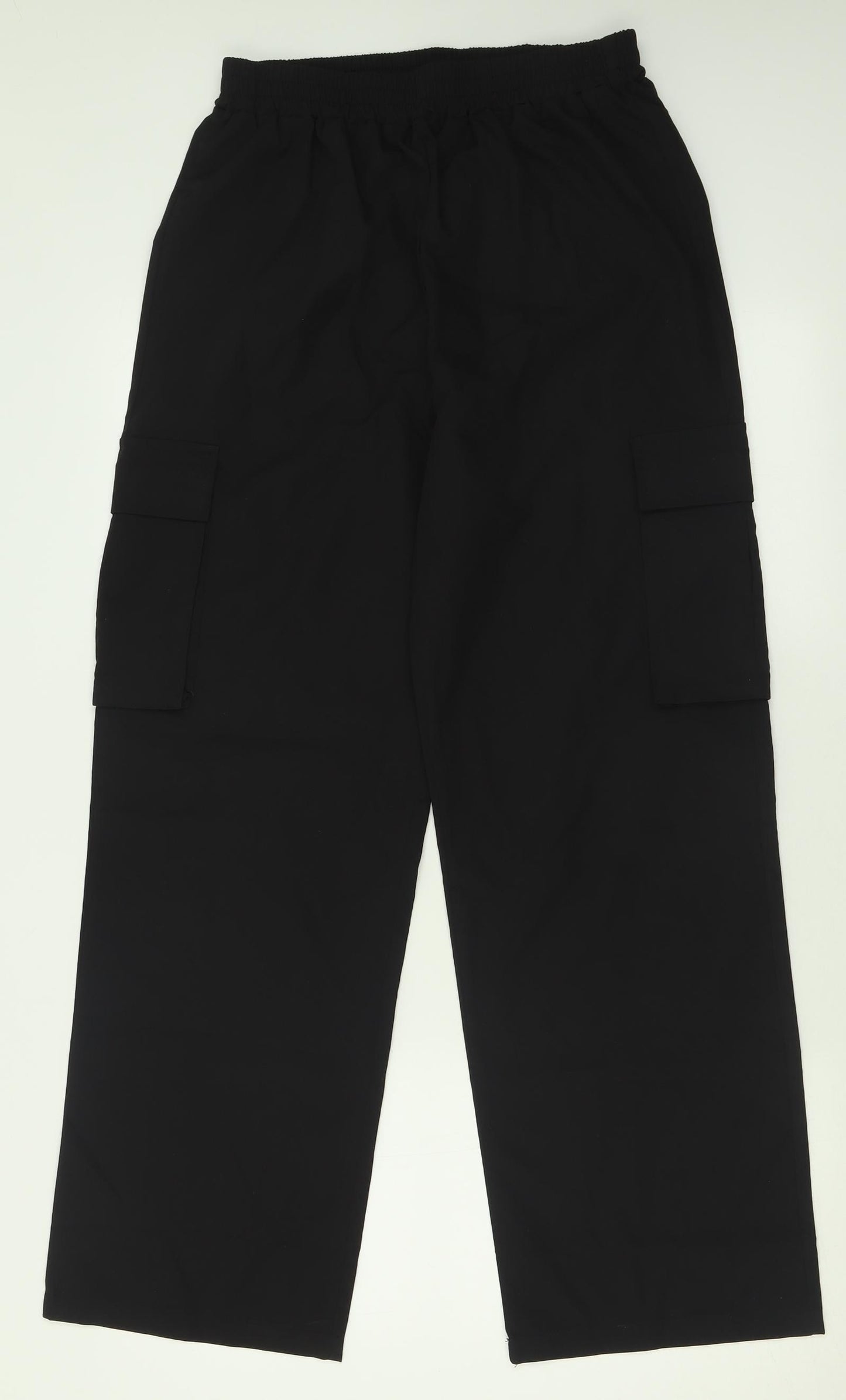 SheIn Womens Black  Polyester Cargo Trousers Size M L29 in Regular