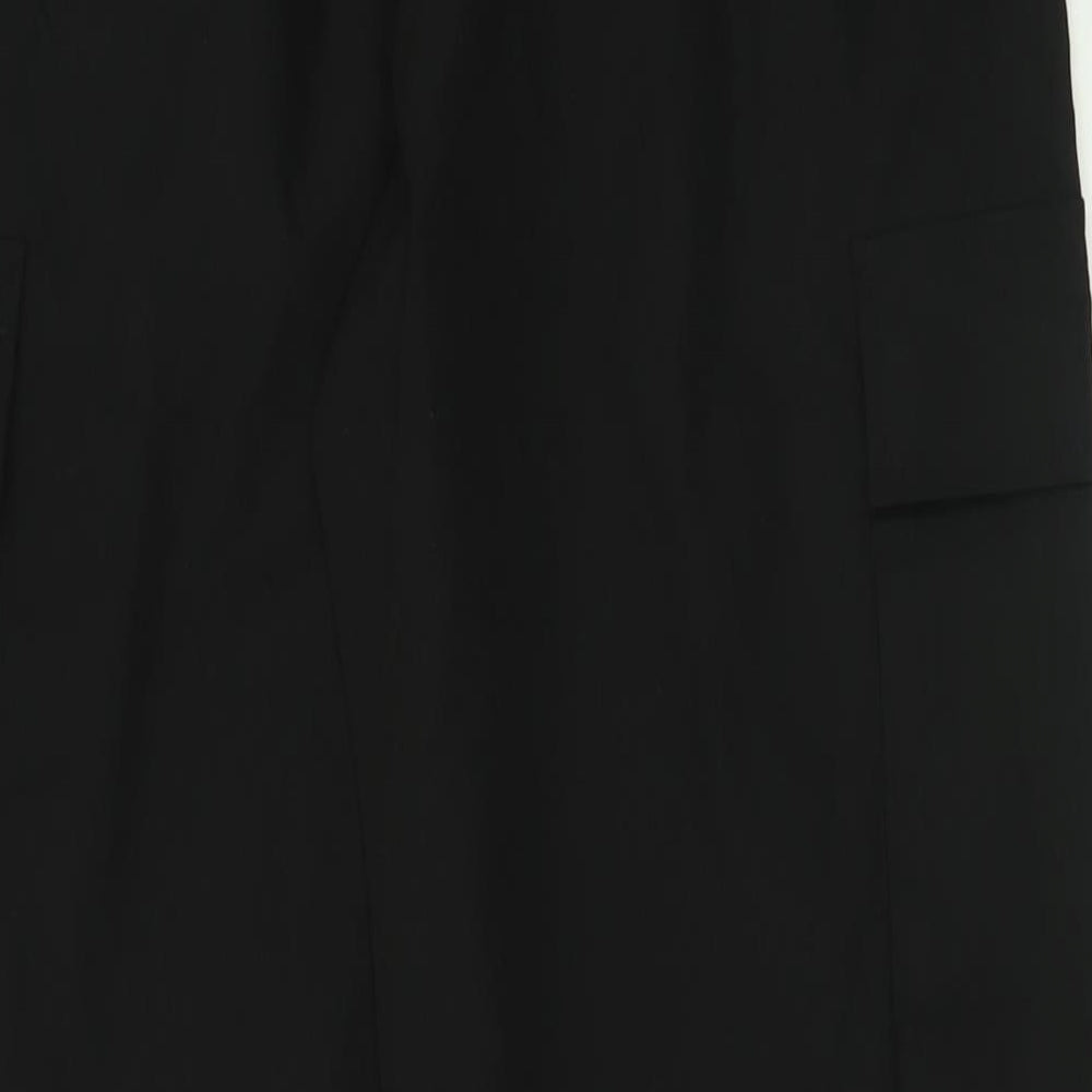 SheIn Womens Black  Polyester Cargo Trousers Size M L29 in Regular