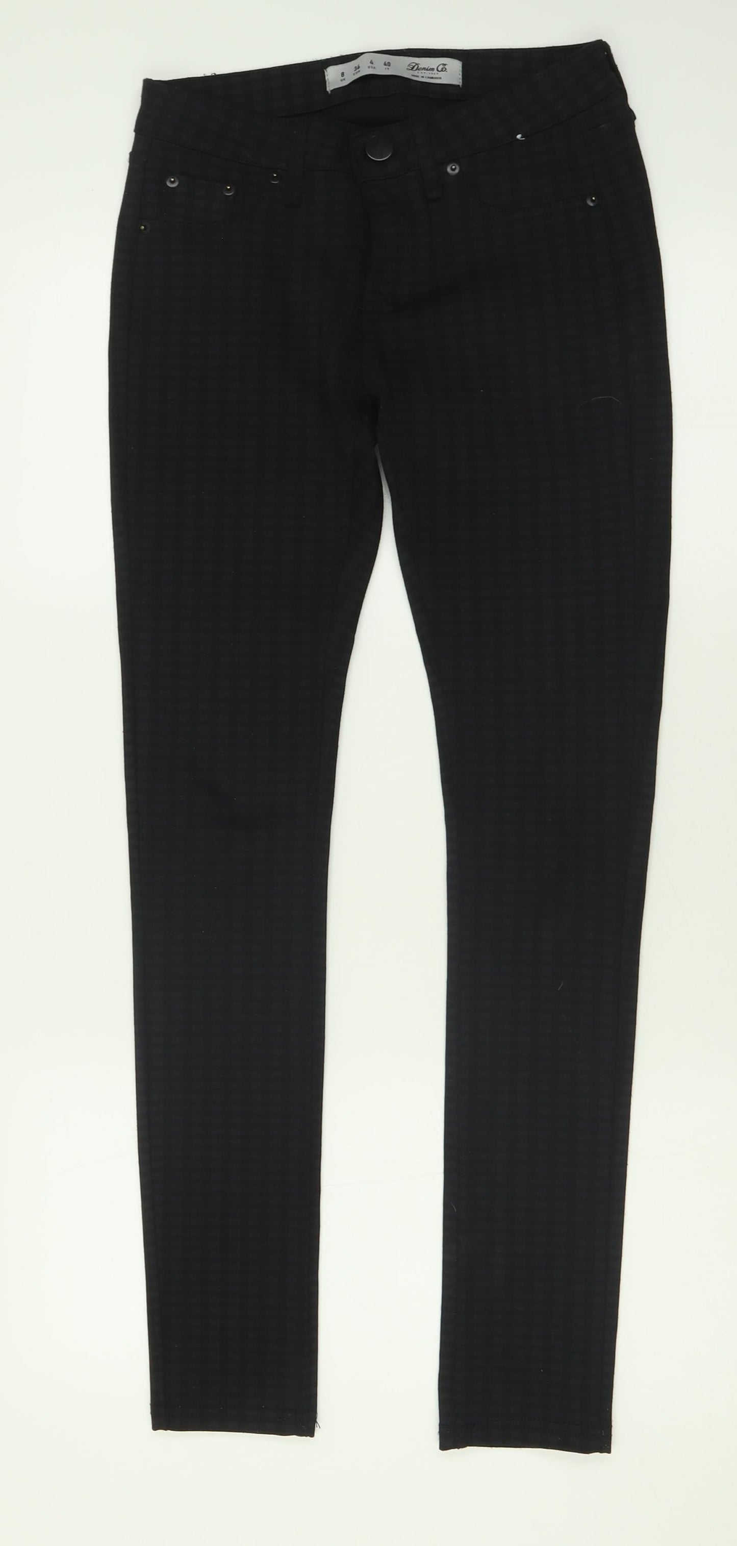 Primark Womens Black  Polyester Skinny Jeans Size 8 L30 in Regular Button