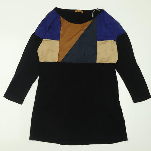 poster  Womens Multicoloured Crew Neck  Viscose Pullover Jumper Size 14