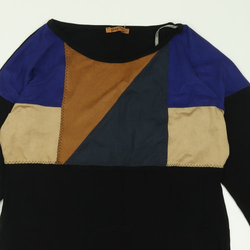 poster  Womens Multicoloured Crew Neck  Viscose Pullover Jumper Size 14