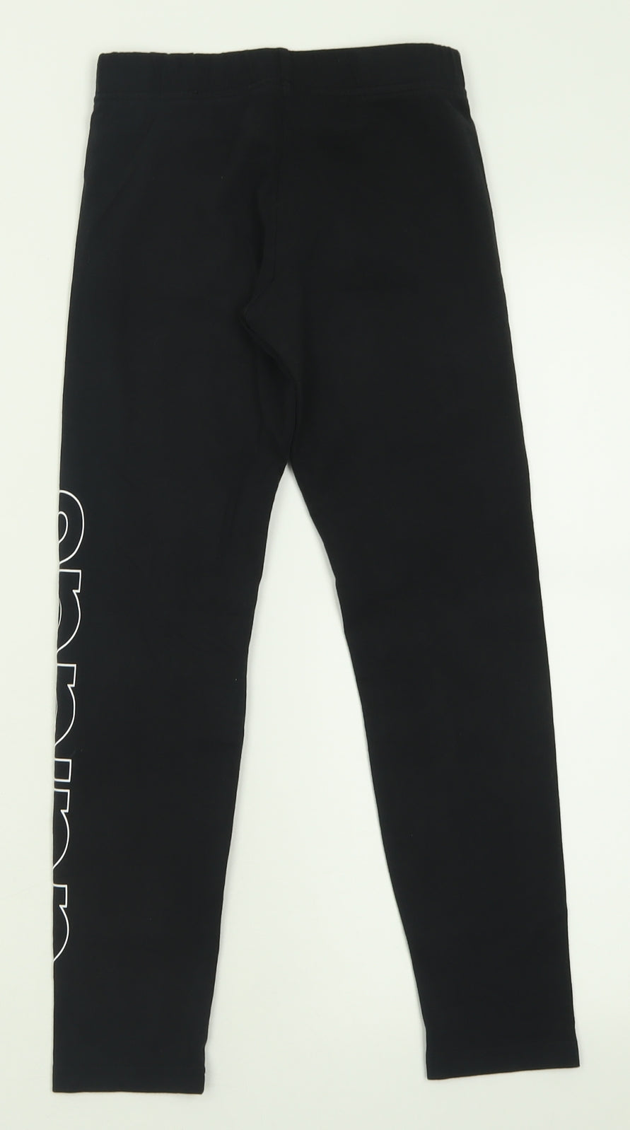 adidas Girls Black  Cotton Capri Trousers Size 9-10 Years  Regular Pullover