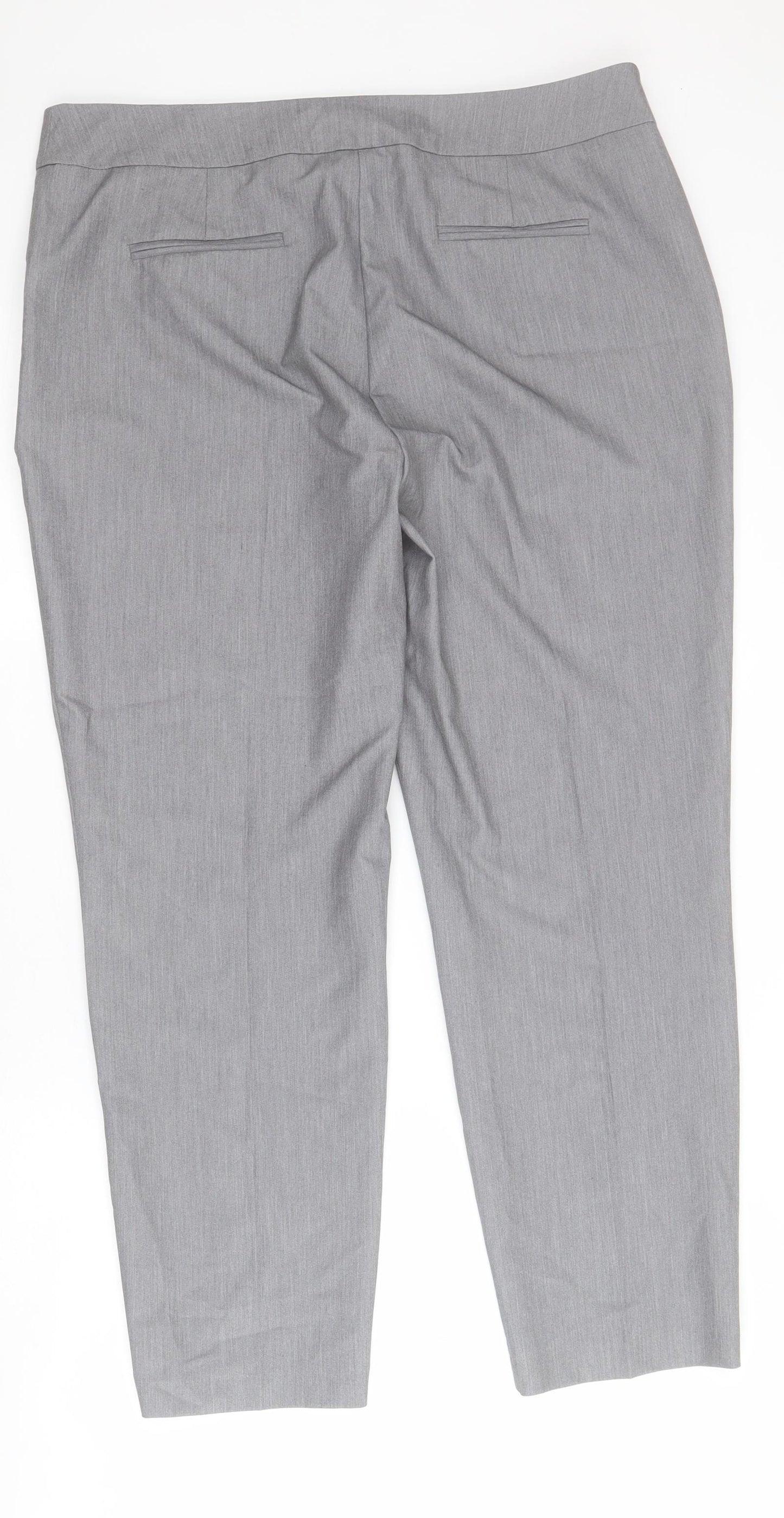 Warehouse Womens Grey  Polyester Capri Trousers Size 16 L28 in Regular Zip