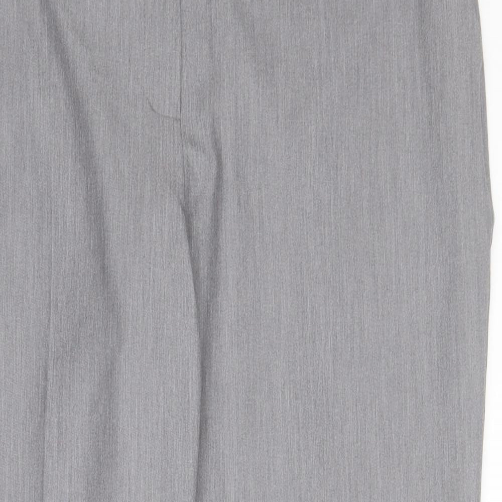 Warehouse Womens Grey  Polyester Capri Trousers Size 16 L28 in Regular Zip