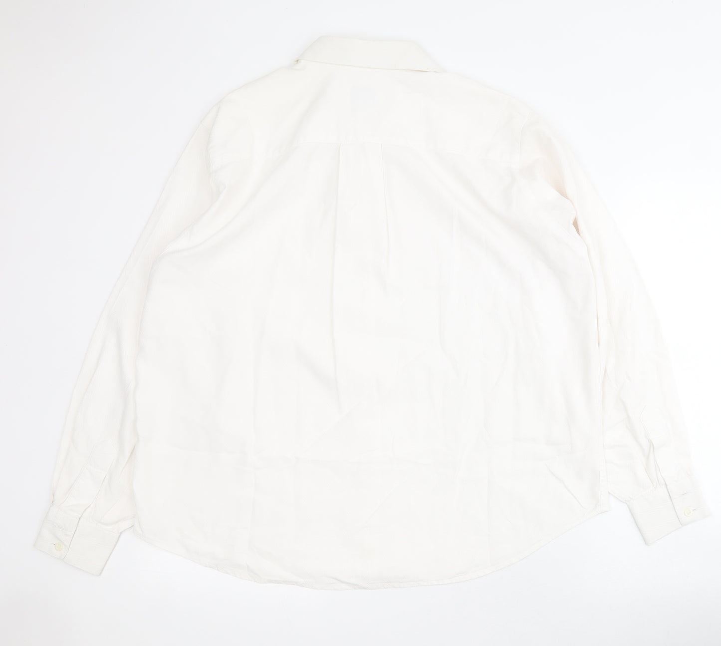 Coles Shirtmaker Womens White  100% Cotton Basic Button-Up Size 14 Collared