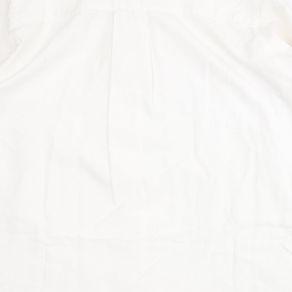 Coles Shirtmaker Womens White  100% Cotton Basic Button-Up Size 14 Collared