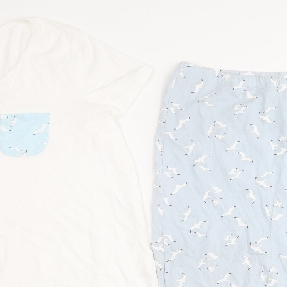 TU Womens Blue Solid 100% Cotton Top Pyjama Pants Size 24   - 25 - 26