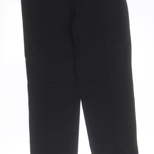 Artigiano Womens Black  Polyester Carrot Trousers Size 10 L30 in Regular Zip